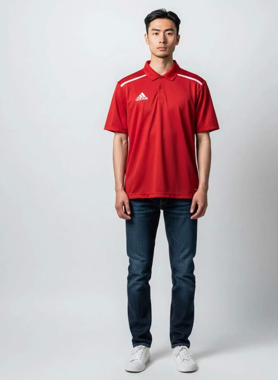 Adidas Men's Team Issue Performance Polo Shirt in Power Red